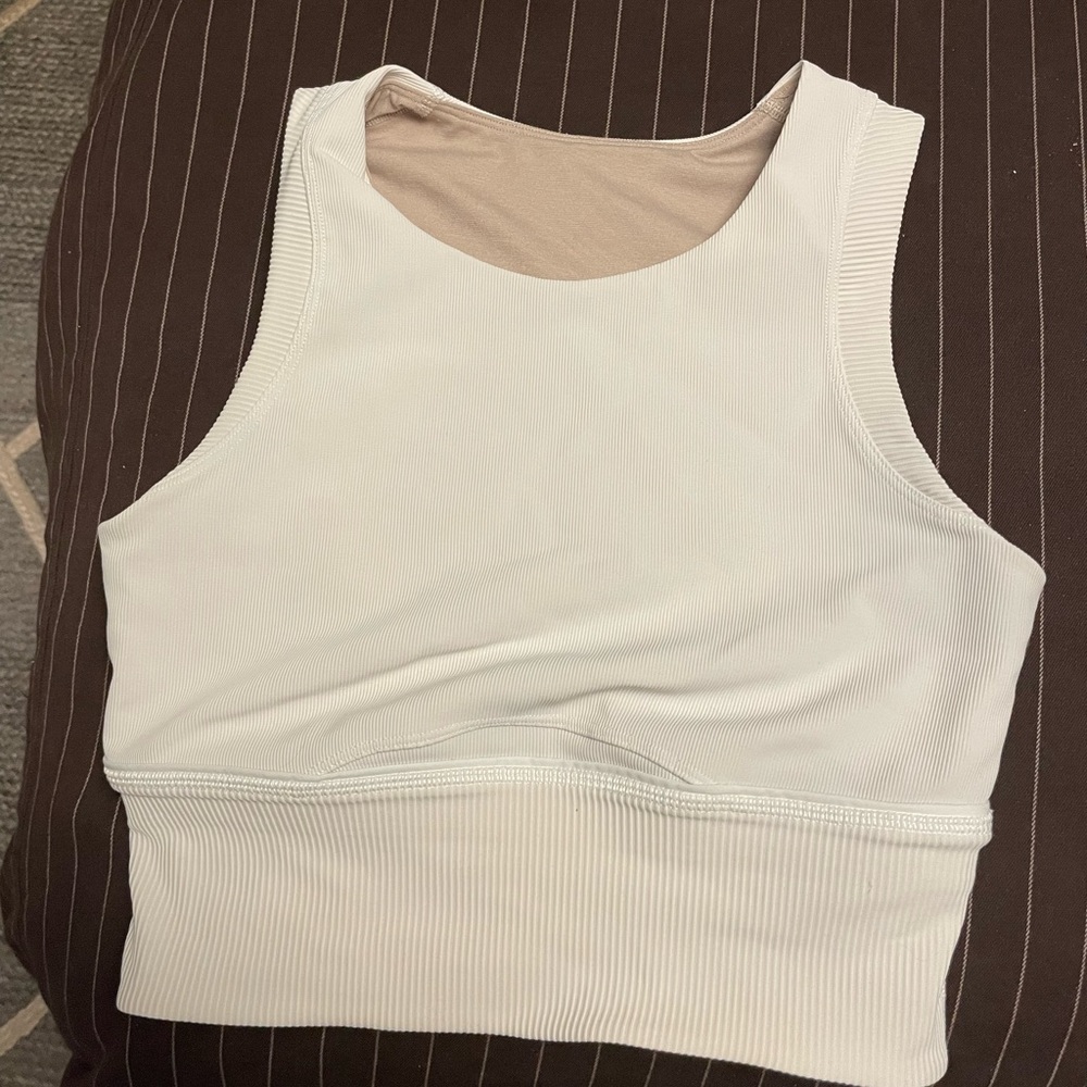 Lululemon cropped white tank